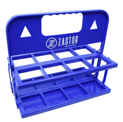 Pack 8 Botellas 750 ml con Portabotellas Plegable Azul