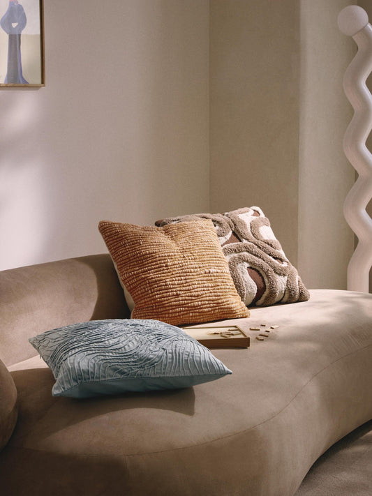 Funda de cojín con tejido capitoné Jiri